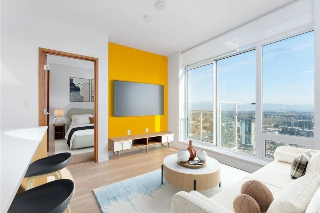interior shot of condo in surrey